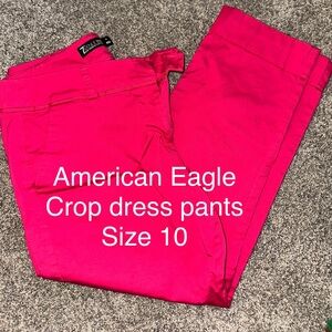 American Eagle Hot Pink Crop Dress Pants